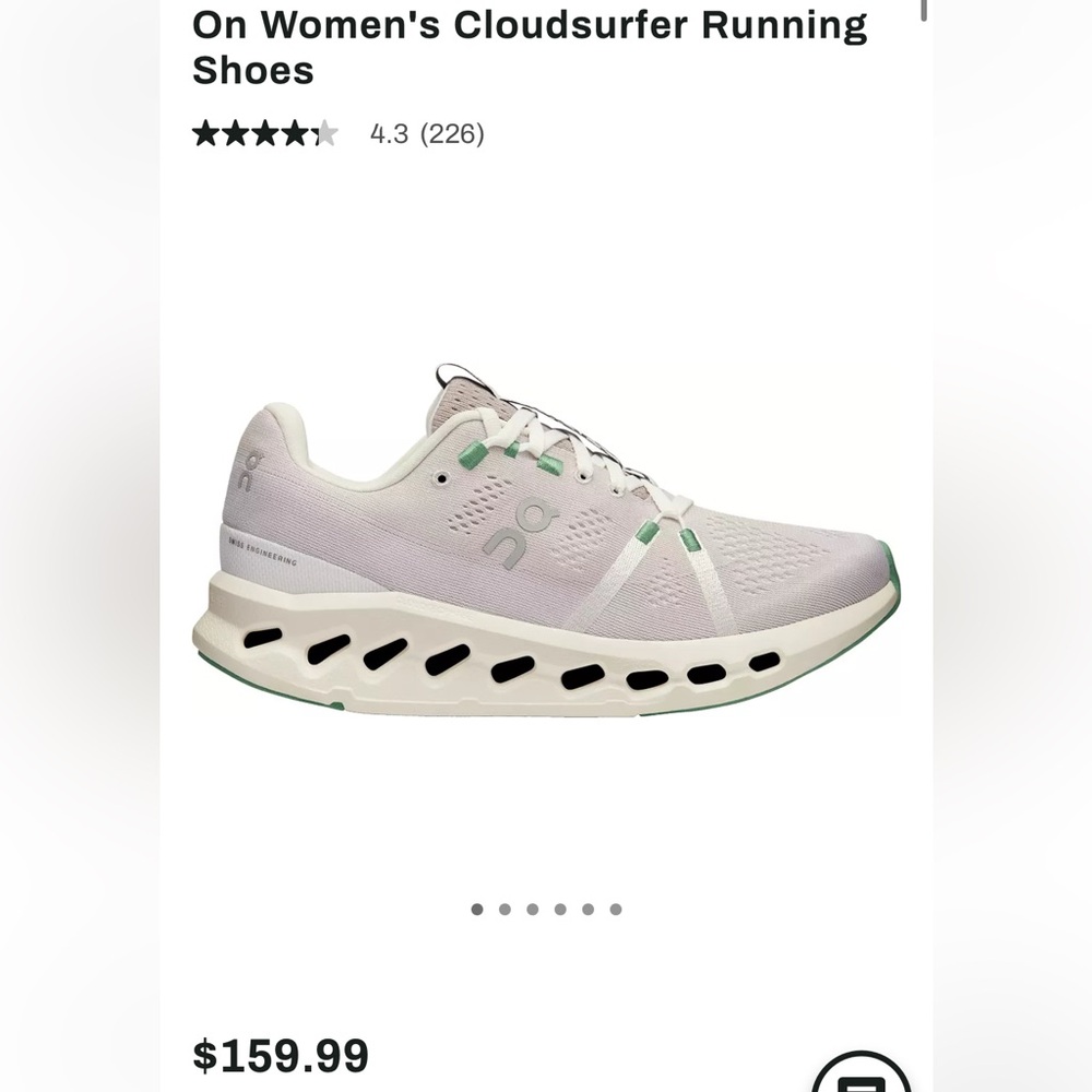 On Running Women's Cloudsurfer Running Shoes - pearl/ivory